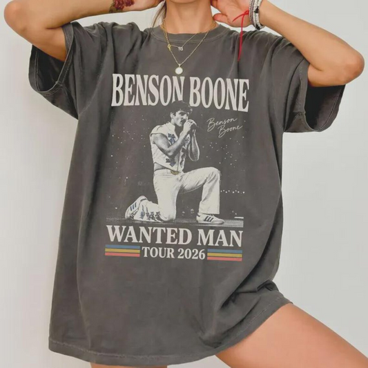 Benson Boone Tour 2026 Shirt, Wanted Man Concert Tee