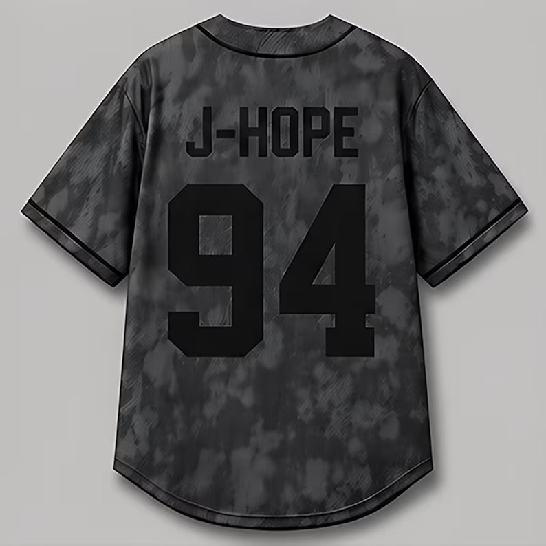 Baseball Jersey K-POP Grey Concert Tour Shirt