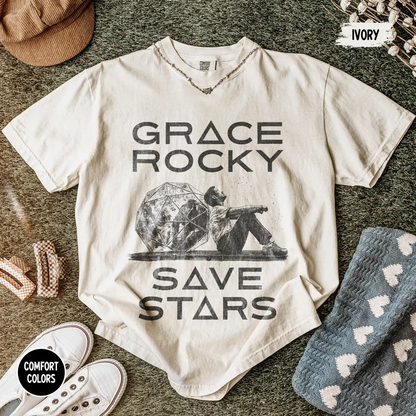 Grace Rocky Save Stars Graphic Tee