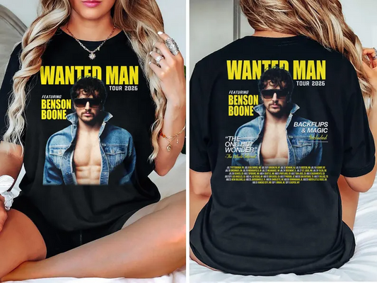 Retro Benson Boone Wanted Man Tour 2026 Shirt