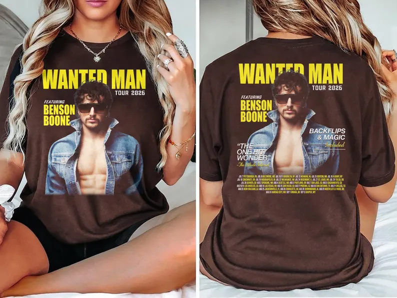 Retro Benson Boone Wanted Man Tour 2026 Shirt