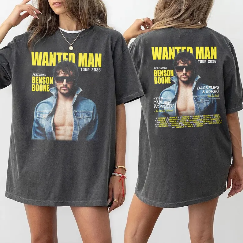 Retro Benson Boone Wanted Man Tour 2026 Shirt