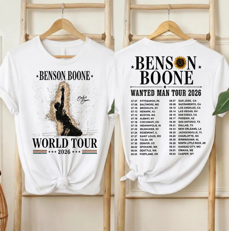 Benson Boone Wanted Man Tour 2026 Shirt