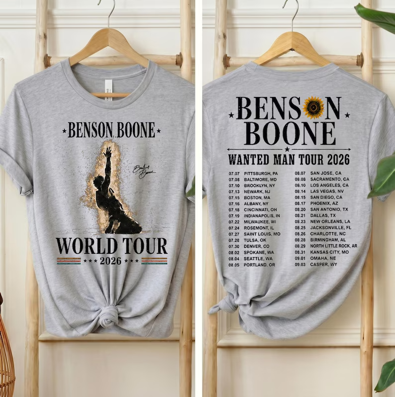 Benson Boone Wanted Man Tour 2026 Shirt