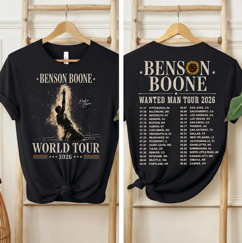 Benson Boone Wanted Man Tour 2026 Shirt