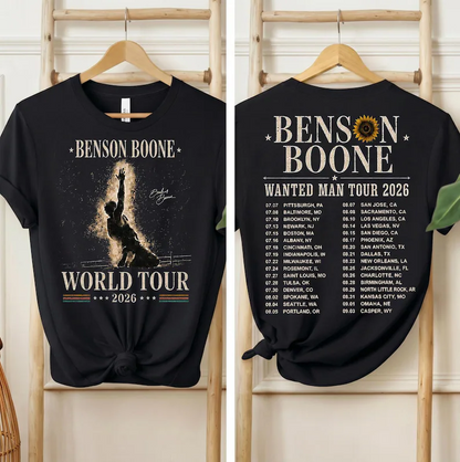 Benson Boone Wanted Man Tour 2026 Shirt
