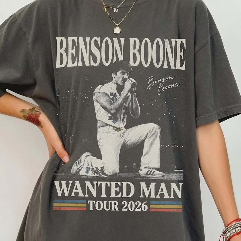 Benson Boone Tour 2026 Shirt, Wanted Man Concert Tee