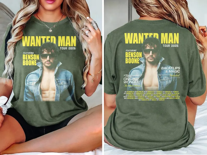 Retro Benson Boone Wanted Man Tour 2026 Shirt