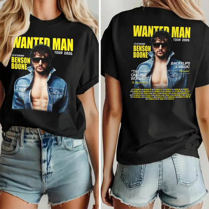 Retro Benson Boone Wanted Man Tour 2026 Shirt