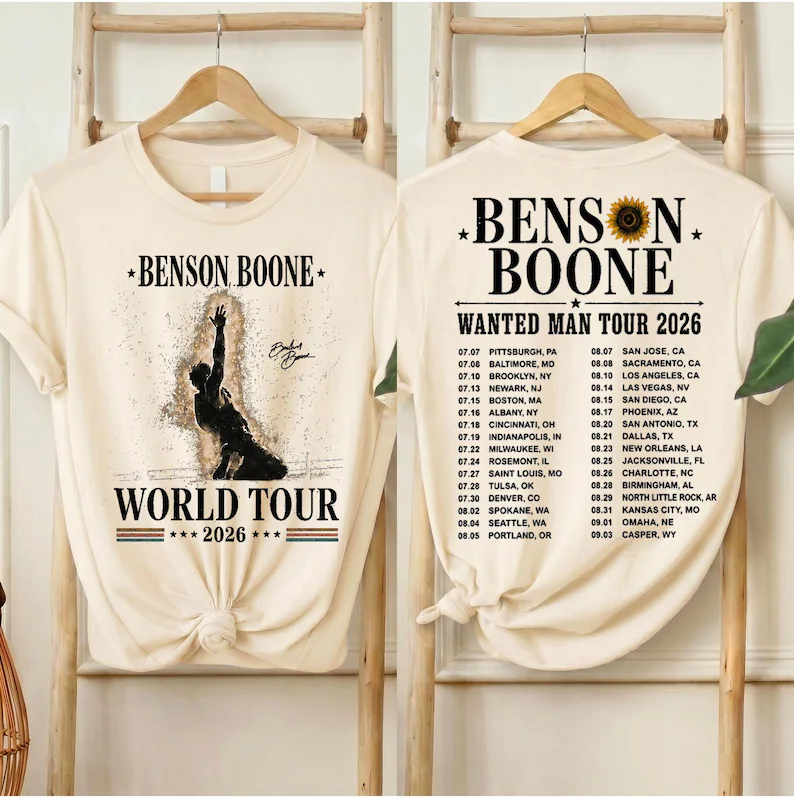 Benson Boone Wanted Man Tour 2026 Shirt