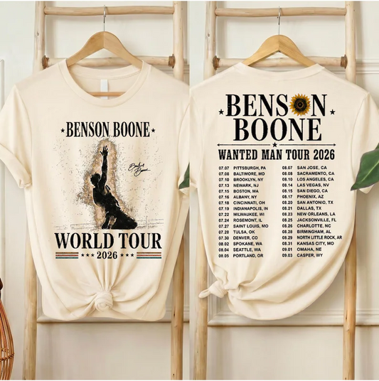 Benson Boone Wanted Man Tour 2026 Shirt