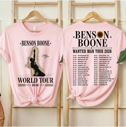 Benson Boone Wanted Man Tour 2026 Shirt