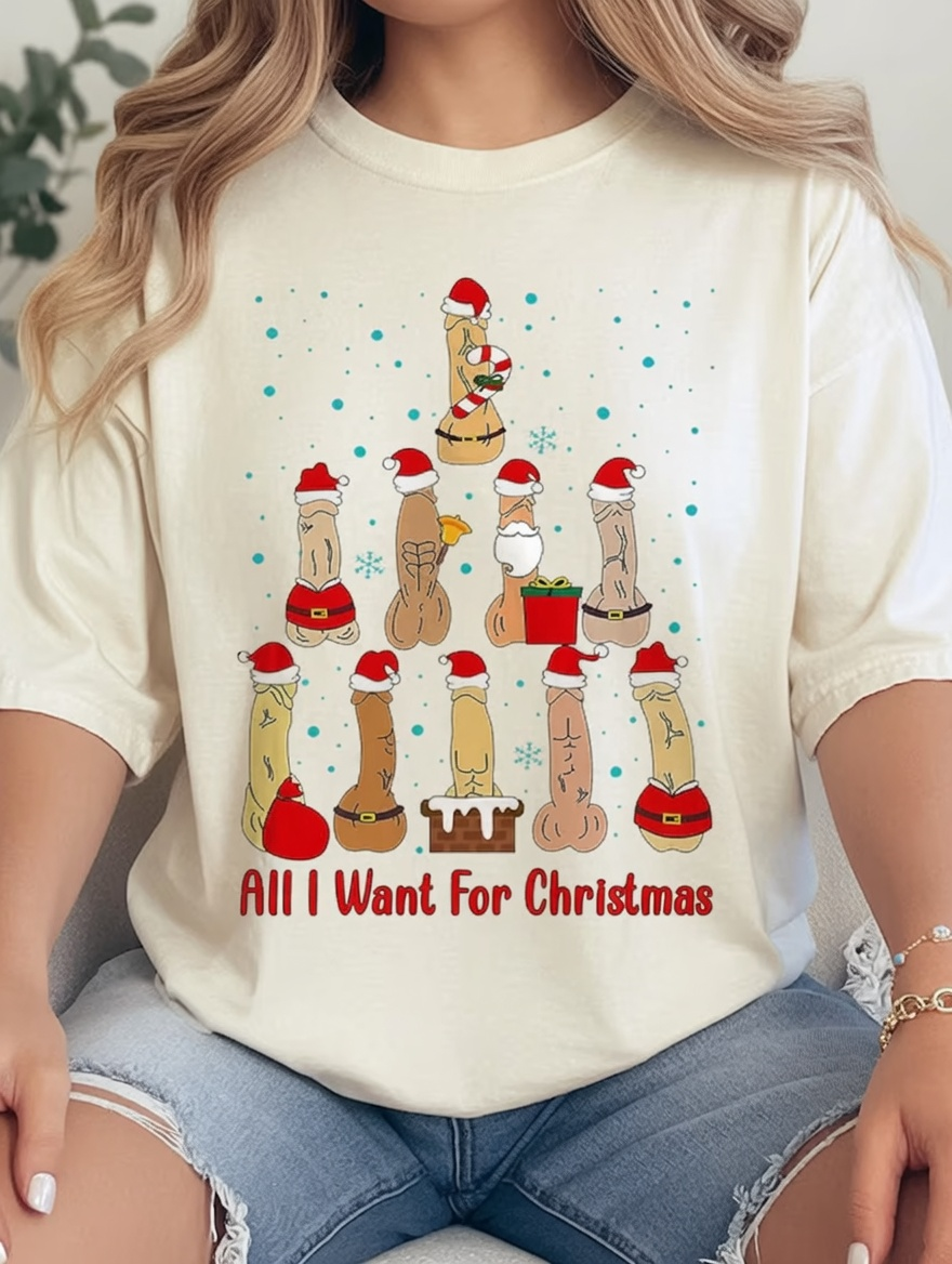 Inappropriate Christmas Tree T-Shirt