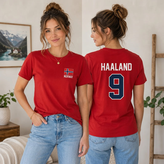 Haaland 9 Norway Soccer Shirt