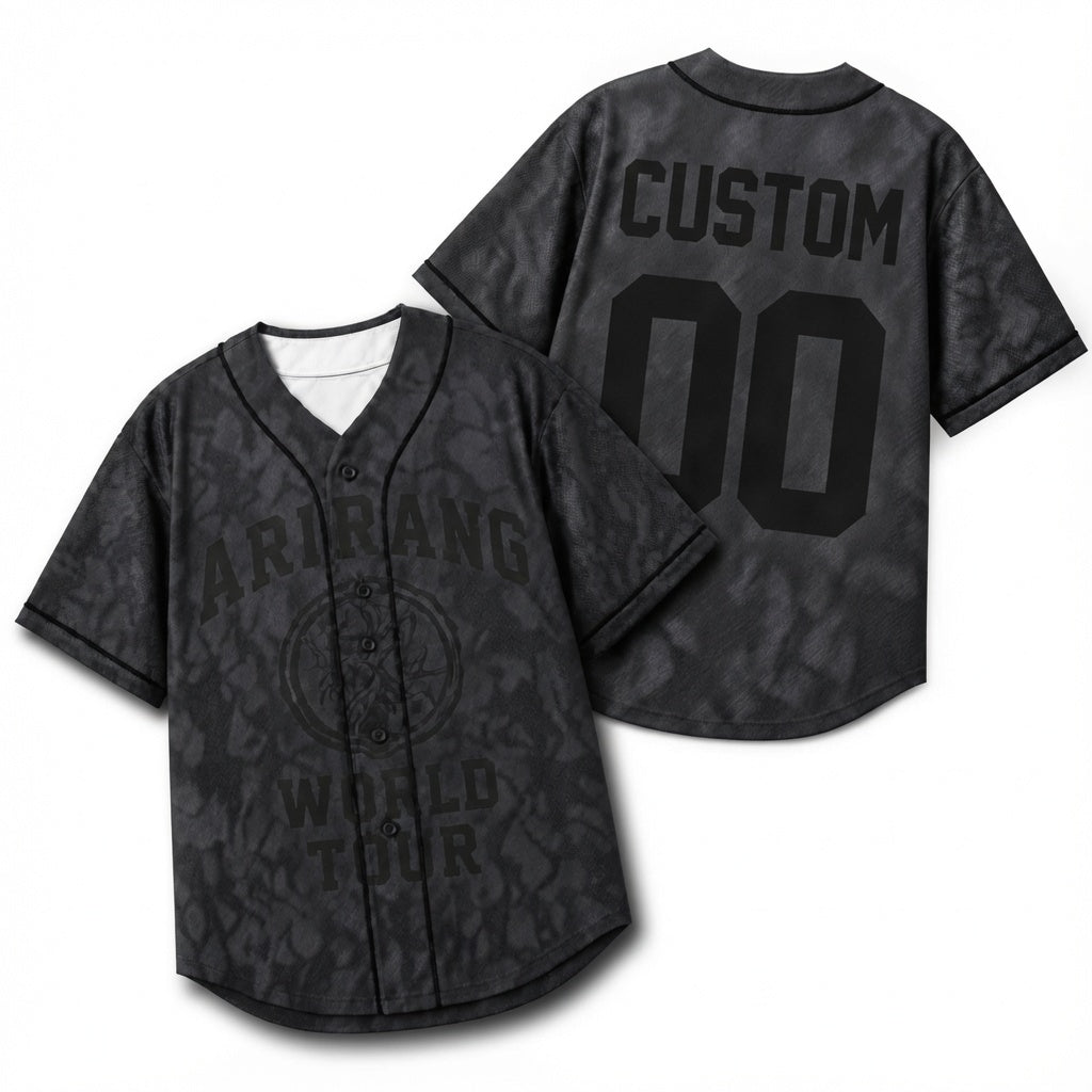 Baseball Jersey K-POP Grey Concert Tour Shirt