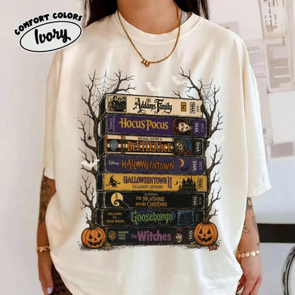 Halloween Movies Books T-shirt