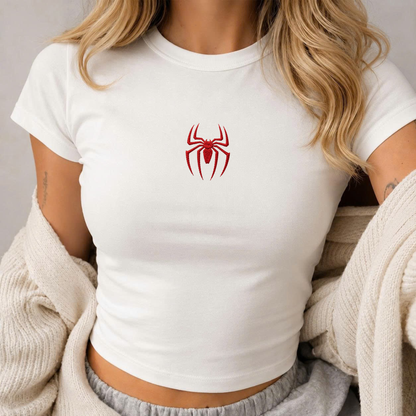 Embroidered Spider Baby Tee